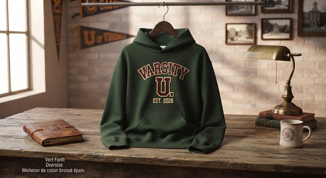 Hoodie Oversize Vintage Campus