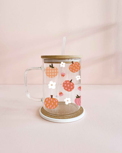 Tasse boho - fleurs et citrouilles