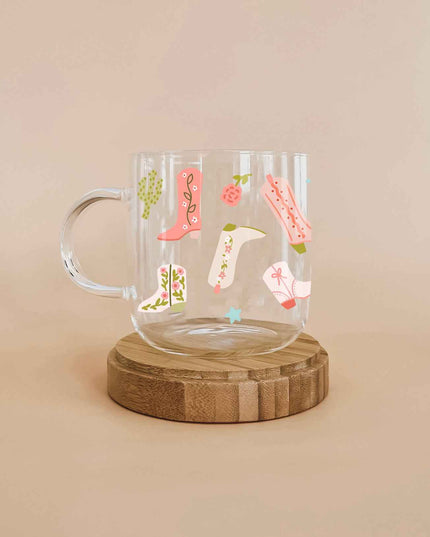 Tasse en verre clair - Cowgirl